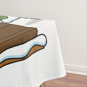 冬の風景で歌うハッピーブラックバード テーブルクロス (インサイチュ)