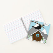 冬の風景で歌うハッピーブラックバード ノートブック (内部)