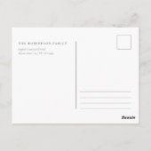 冬の風景とクリスマスウォーターカラーカード ポストカード (裏面)