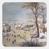 冬の風景とバードトラップ， 1601 スクエアシール (正面)