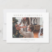 冬の風景とホリデーカードの写真 招待状 (正面)