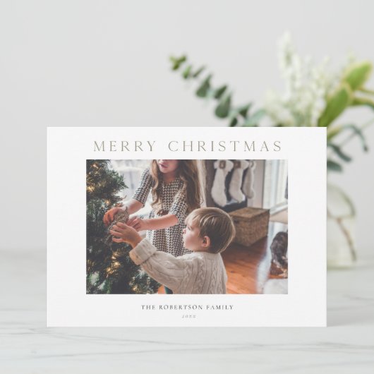 冬の風景とホリデーカードの写真 招待状 (スタンド正面)