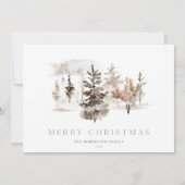 冬の風景とホリデーカードの写真 招待状 (裏面)