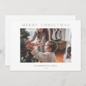 冬の風景とホリデーカードフォト 招待状 (正面/裏面)