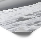 冬の風景と木、黒と白 – アート ポスター (角)