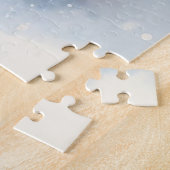 冬の風景と赤(鳥)ショウジョウコウカンチョウ ジグソーパズル (側面)