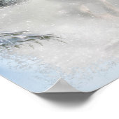 冬の風景と馬 ポスター (角)