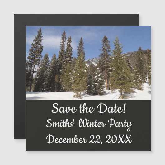 冬の風景にモンタナ山のトレイル写真 (正面/裏面)