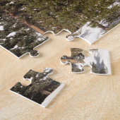 冬の風景にモンタナ山のトレイル写真 ジグソーパズル (側面)