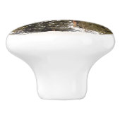 冬の風景にモンタナ山のトレイル写真 セラミックノブ (側面)