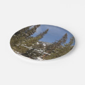 冬の風景にモンタナ山のトレイル写真 ペーパープレート (アングル)