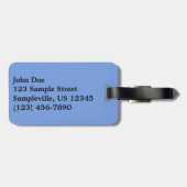 冬の風景にモンタナ山のトレイル写真 ラゲッジタグ (裏面横)