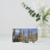 冬の風景にモンタナ山のトレイル写真 名刺 (スタンド正面)