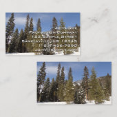 冬の風景にモンタナ山のトレイル写真 名刺 (正面/裏面)