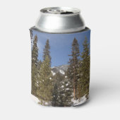 冬の風景にモンタナ山のトレイル写真 缶クーラー (缶裏面)