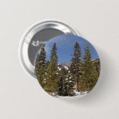 冬の風景にモンタナ山のトレイル写真 缶バッジ (正面&裏面)