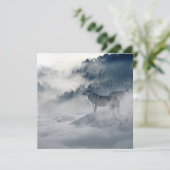 冬の風景に登場する狼 カード (スタンド正面)