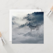 冬の風景に登場する狼 カード (正面/裏面インサイチュ)