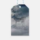 冬の風景に登場する狼 ギフトタグ (正面)