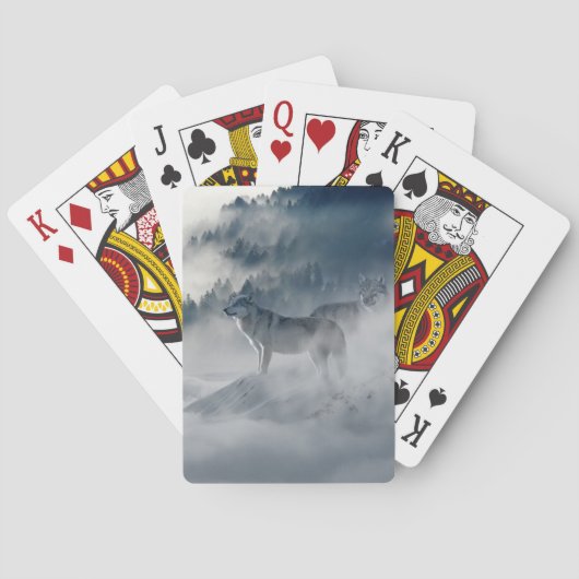 冬の風景に登場する狼 トランプ (裏面)