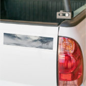 冬の風景に登場する狼 バンパーステッカー (トラック上)