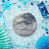 冬の風景に登場する狼 ペーパープレート (パーティー)