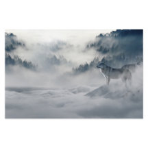 冬の風景に登場する狼