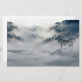 冬の風景に登場する狼 便箋 (正面/裏面)