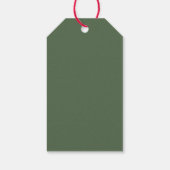 冬の風景に立つアイスランドホースのクリスマス仕様 ギフトタグ (裏面)