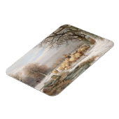 冬の風景の中でヒツジ飼の娘( マグネット (左側)