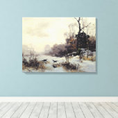 冬の風景の中のカラス, 1907 キャンバスプリント (インサイチュ (ウッドフロア))