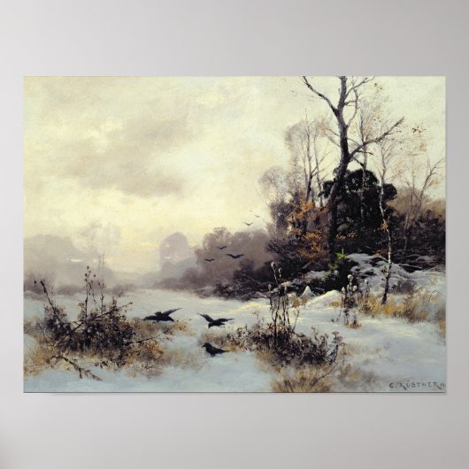 冬の風景の中のカラス, 1907 ポスター (正面)