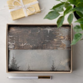 冬の風景の中のハイランドカウズデコパージュ 薄葉紙 (ギフト)