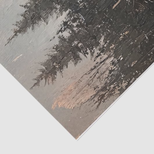 冬の風景の中のハイランドカウズデコパージュ 薄葉紙 (詳細)