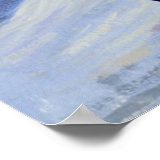 冬の風景の中の羊 ポスター (角)