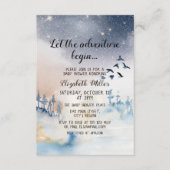 冬の風景の冒険が赤ちゃんのシャワーを開始 エンクロージャーカード (正面)