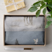 冬の風景の水の色ウルフムースシーン 薄葉紙 (ギフト)