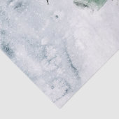 冬の風景の水色の鳥のブーツ 薄葉紙 (詳細)