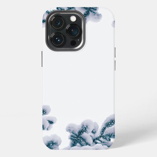 冬の風景の背景 iPhoneケース (裏面)