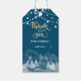 冬の風景の雪ありがとう ギフトタグ