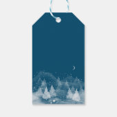 冬の風景の雪ありがとう ギフトタグ (裏面)