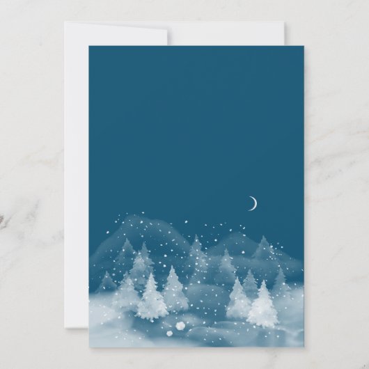 冬の風景の雪の日付を保存 セーブザデート (裏面)