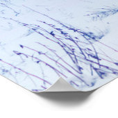 冬の風景は青い色。孤独なツリーとwi ポスター (角)