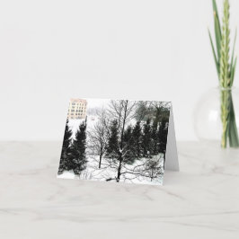 冬の風景を閉じたホリデーカード シーズンカード