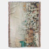 冬の風景アイススケーター1608ヘンドリックAvercamp スローブランケット (正面縦)