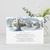 冬の風景エレガントホリデークリスマスイブ 招待状 (スタンド正面)