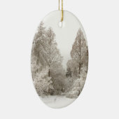 冬の風景オーナメント雪の木の装飾 セラミックオーナメント (右)