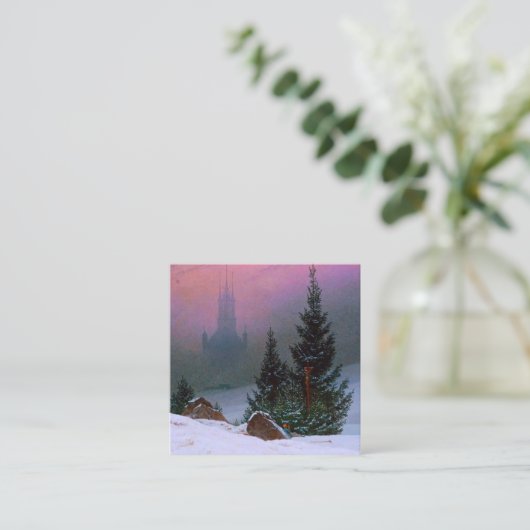 冬の風景カスパールデヴィッドフリードリッヒ エンクロージャーカード (スタンド正面)