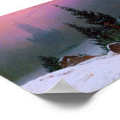 冬の風景カスパールデヴィッドフリードリッヒ ポスター (角)