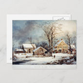 冬の風景カード ポストカード (正面/裏面)